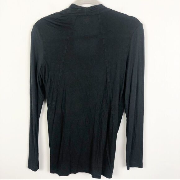 CABI | Long Sleeve Fickle Tee Wrap Front Black S - Picture 7 of 10